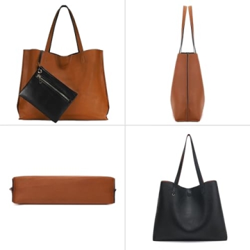 Stylish SCARLETON Reversible Leather Tote Bag for Women