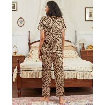 Stylish Ekouaer Satin Pajamas Set for Women Loungewear