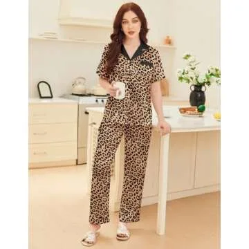 Stylish Ekouaer Satin Pajamas Set for Women Loungewear