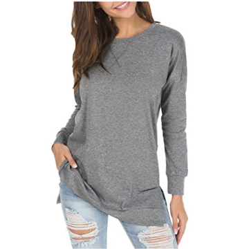 Levaca Women's Long Sleeve Tunic Tops for Comfort