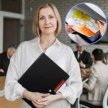 OSIMIG 10 Pack Expanding File Folders, 7 Pocket Folder Organizer, A4 Letter Size, Multicolor