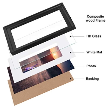 Upsimples Home 8x10 Picture Frame Set of 4 in Black