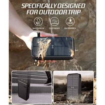superallure 43800mAh Solar Power Bank with Flashlight