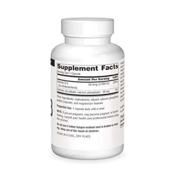 Source Naturals Vitamin D-3, Bioactive Form for Bone & Immune Health*, 2000 IU - 200 Capsules