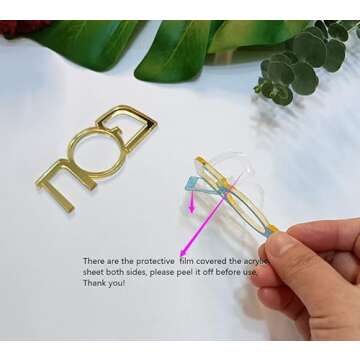 Set of 10 Acrylic Napkin Rings,Disposable Mirrored Napkin Holders for The Pesach Seder,Passover Table Decor,Jewish