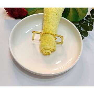 Set of 10 Acrylic Napkin Rings,Disposable Mirrored Napkin Holders for The Pesach Seder,Passover Table Decor,Jewish