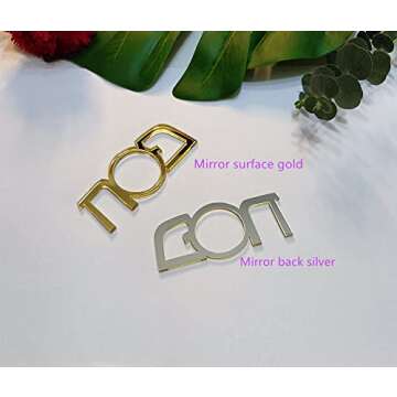 Set of 10 Acrylic Napkin Rings,Disposable Mirrored Napkin Holders for The Pesach Seder,Passover Table Decor,Jewish