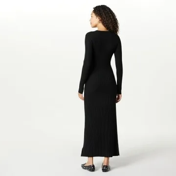 Buy the Drop Ashlyn Ribbed Sweater Maxi Dress Online