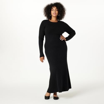 Buy the Drop Ashlyn Ribbed Sweater Maxi Dress Online