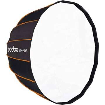 Godox QR-P90 35.5 Inch Parabolic Softbox Bowens Mount, Quick-Setup Quick-Folding, with Front & Inner Diffuser and Carrying Bag for Godox SL60W VL150 UL150 SL150II SZ150 and Other Bowen Mount Lights…