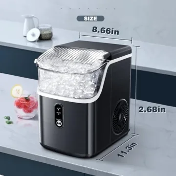 Nugget Ice Maker 35lbs Daily Self-Cleaning Black