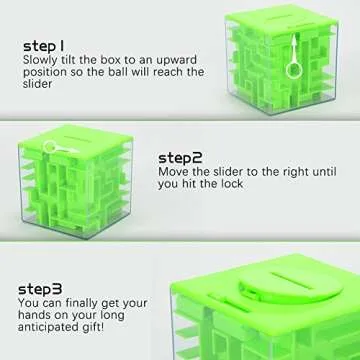 Acekid Money Maze Puzzle Box, Great Money Gift Holder Box, Fun Maze Puzzle Games for Kids and Adults