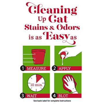 Nature’s Miracle Stain and Odor Remover Cat 32 Ounces, Odor Control Formula, Pour Bottle