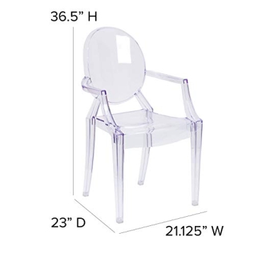 Contemporary EMMA + OLIVER Ghost Chair in Transparent Design