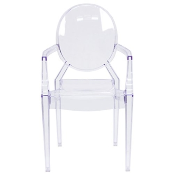 Contemporary EMMA + OLIVER Ghost Chair in Transparent Design