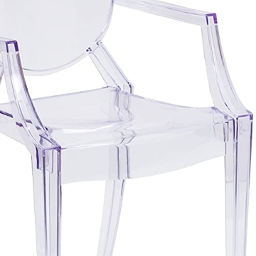 Contemporary EMMA + OLIVER Ghost Chair in Transparent Design