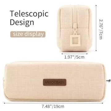 ANGOOBABY Small Pencil Case - Chic & Versatile Organizer