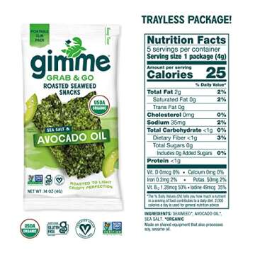 gimMe Organic Seaweed Snacks - Healthy Snack for Everyone