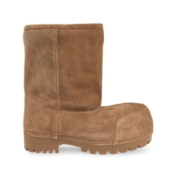 Trelako Suede Platform Snow Boots - Comfortable Trendy Ankle Booties