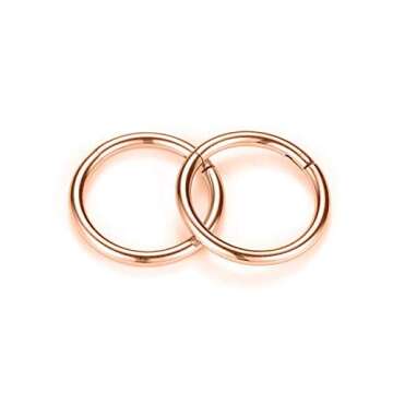 Stunning 18g Rose Gold Hoop Nose Rings for Stylish Piercings