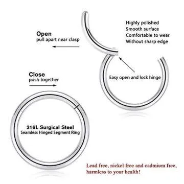 Elegant 18g Rose Gold Nose Rings for All Piercings