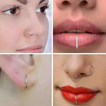 Elegant 18g Rose Gold Nose Rings for All Piercings