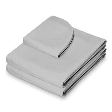 Saloniture 3-Piece Microfiber Massage Table Sheet Set - Premium Facial Bed Cover - Includes Flat and...