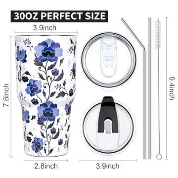 FristChoice 30 oz Insulated Tumbler for Hot Cold Drinks