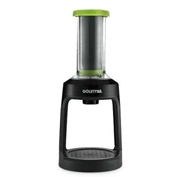 Gourmia GKCP135 Manual Coffee Brewer - Single Serve Manual Hand French Press Coffee Maker - No Electricity - Brew Coffee Anywhere - Green