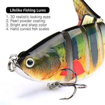 5Pcs Multi Jointed Fishing Lures for Bass Trout