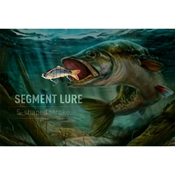 5Pcs Multi Jointed Fishing Lures for Bass Trout