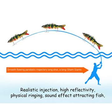 5Pcs Multi Jointed Fishing Lures for Bass Trout