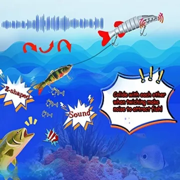 5Pcs Multi Jointed Fishing Lures for Bass Trout