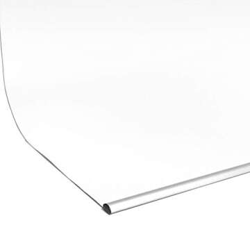 Savage Background Leader Bar, Size 54" with Free 53" x36' Super White Seamless Paper - Weight for Seamless Paper Photography Backgrounds