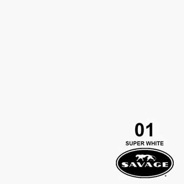 Savage Background Leader Bar, Size 54" with Free 53" x36' Super White Seamless Paper - Weight for Seamless Paper Photography Backgrounds