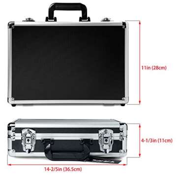 HUL 14in Two-Tone Aluminum Case with Customizable Pluck Foam Interior for Test Instruments Cameras T...