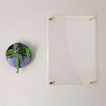 Blank Acrylic Dry Erase Writing Board with Standoffs Glass Alternative - Shatterproof Frameless to Do List Dry-Erase Note Whiteboard for Wall Office Home School (8×10IN)