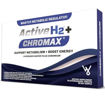 Active H2+ Chromax - Hydrogen Water Tablets Plus Chromium - Balance Your Metabolism and Activate You...