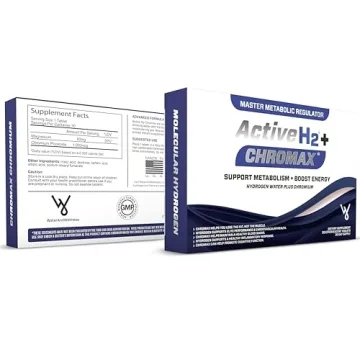 Active H2+ Chromax - Hydrogen Water Tablets Plus Chromium - Balance Your Metabolism and Activate Your Fitness with Dual Benefits of Molecular Hydrogen and Chromium (30 Tablets)