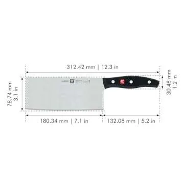 ZWILLING Twin Signature 7-inch Chinese Vegetable Cleaver, Razor-Sharp, Made in Company-Owned German Factory with Special Formula Steel perfected for almost 300 Years, German Knife