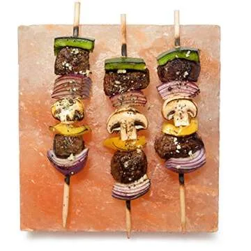 Camerons Himalayan Pink Salt Block for Grilling (8"x8") - Barbecue Grill Slab Maintains Even Temperature Hot or Cold - Naturally Adds Salty Flavor to Cooking - Barbecue Grilling & Cookout Essential