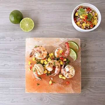 Camerons Himalayan Pink Salt Block for Grilling (8"x8") - Barbecue Grill Slab Maintains Even Temperature Hot or Cold - Naturally Adds Salty Flavor to Cooking - Barbecue Grilling & Cookout Essential