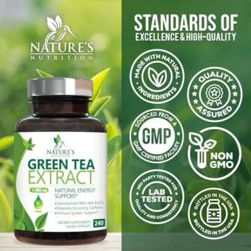 Premium Green Tea Extract Capsules 1000mg Natural Energy Support