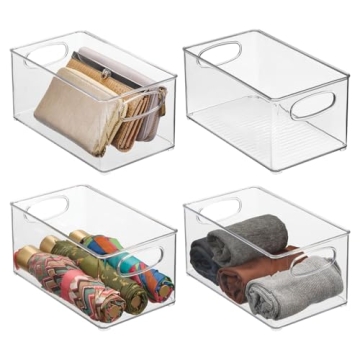 mDesign Kitchen Organizer Bins - Clear Storage for All