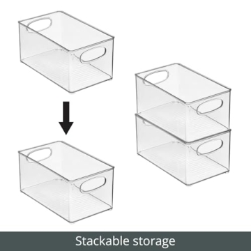 mDesign Kitchen Organizer Bins - Clear Storage for All