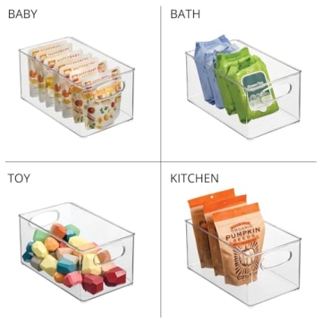 mDesign Kitchen Organizer Bins - Clear Storage for All