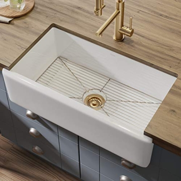 KRAUS KFR1-33GWH Turino Reversible Fireclay Kitchen Sink