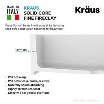 Kraus 33-Inch Fireclay Kitchen Sink for Elegant Functionality