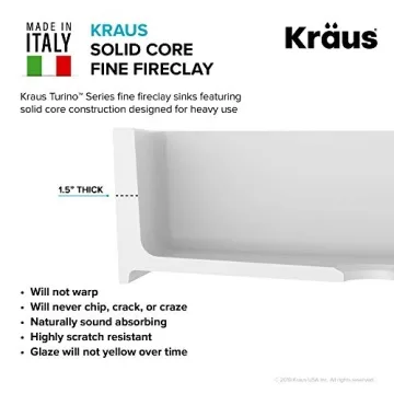 Kraus 33-Inch Fireclay Kitchen Sink for Elegant Functionality