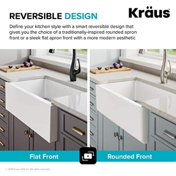 Kraus 33-Inch Fireclay Kitchen Sink for Elegant Functionality